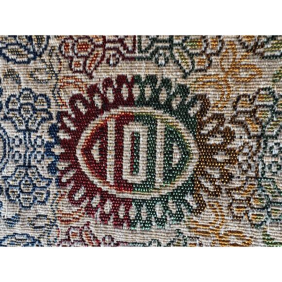 Vtg Algier Italian Embroidered Tablecloth Tapestry Persian Style 78.7" x 98.4" - Picture 8 of 16